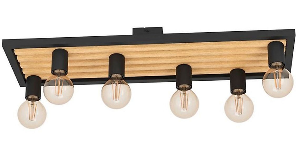 EGLO Deckenleuchte »CONSETT Deckenlampe, E27, Vintage, Stahl und Holz, Wohn günstig online kaufen