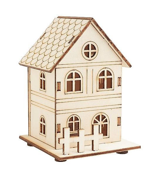 VBS Modellbausatz Haus mit Zaun, inkl. LED, 8 Teile günstig online kaufen