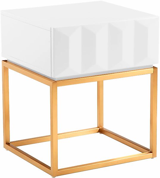 Leonique Beistelltisch "Alais, TOPSELLER, OTTOs Choice" in 3D-Optik, goldfa günstig online kaufen