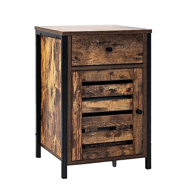 Costway Nachttisch mit Schublade Vintage 40 x 40 x 60 cm günstig online kaufen
