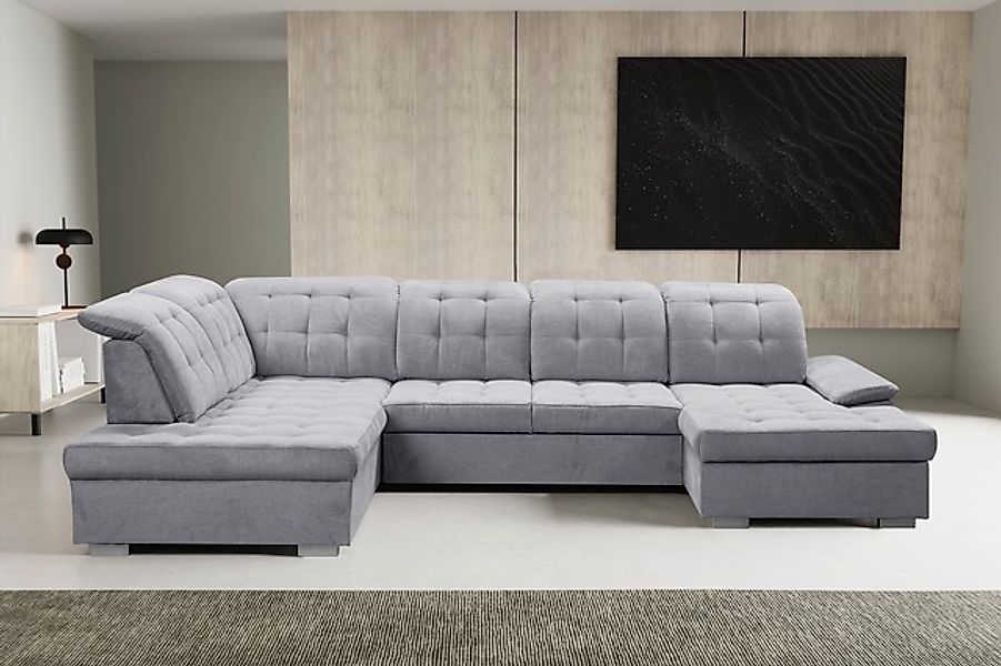 WERK2 Wohnlandschaft »Kordula-New Multifunktion Couch, Breite 332cm, U-Form günstig online kaufen