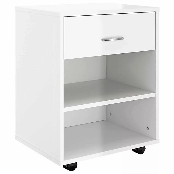 vidaXL Rollschrank Hochglanz-Weiß 46x36x59 cm Holzwerkstoff günstig online kaufen