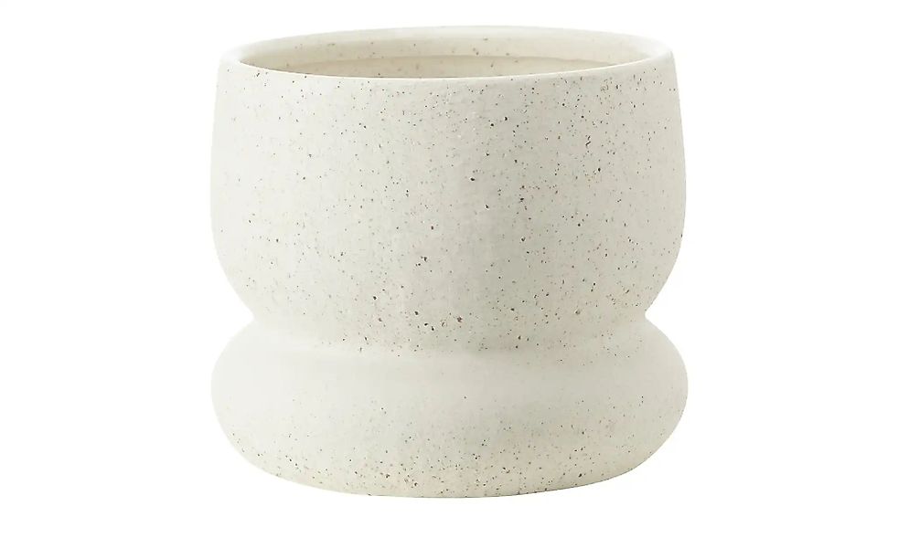 Übertopf   ¦ creme ¦ Steingut ¦ Maße (cm): H: 12,2  Ø: 14 Accessoires > Dek günstig online kaufen