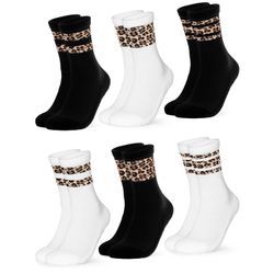 OCCULTO Tennissocken Damen Leoparden Muster Tennis günstig online kaufen