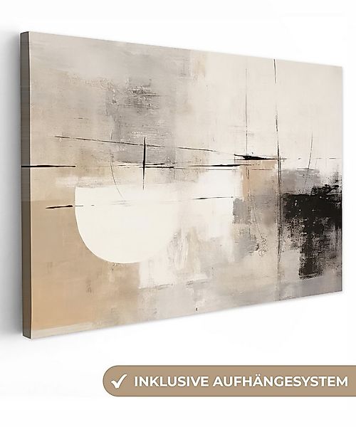 OneMillionCanvasses® Leinwandbild Abstrakt - Kunst - Grau, Fotodruck (1 St) günstig online kaufen