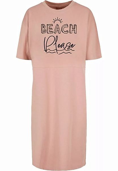 Merchcode Shirtkleid Merchcode Damen Ladies Beach Please Oversized Slit Tee günstig online kaufen