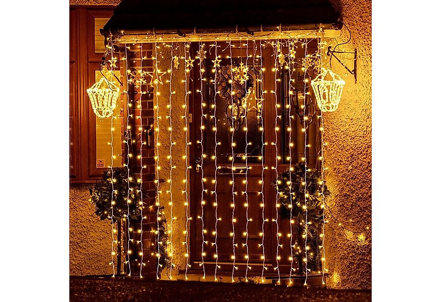 Salcar LED-Lichterkette LED Lichtvorhang Weihnachten Lichterkette 8 Beleuch günstig online kaufen