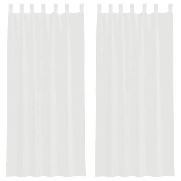 vidaXL Voile Vorhänge mit Schlaufen 2 Stk Weiß 140x245 cm 4102334 günstig online kaufen