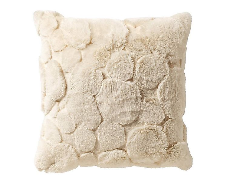 Dutch Decor Kissenhülle 'Pom' 45 x 45 cm Cannoli Cream - Beige günstig online kaufen