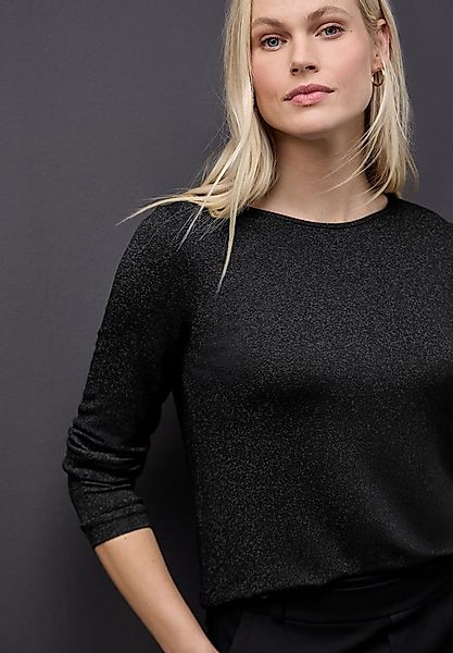 STREET ONE Langarmshirt mit Glitzerdetails günstig online kaufen