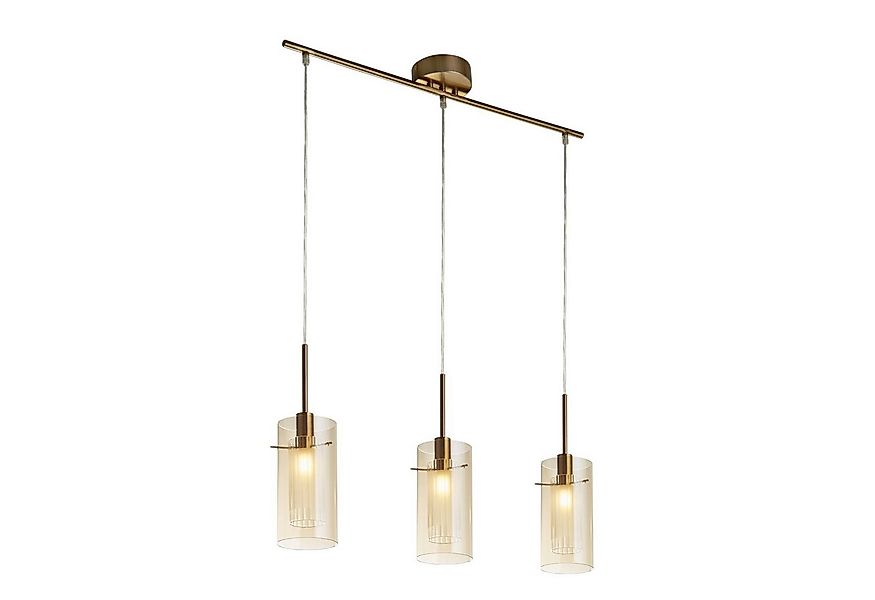 Licht-Erlebnisse Pendelleuchte DUO, ohne Leuchtmittel, 3-flammig E14 in Mes günstig online kaufen