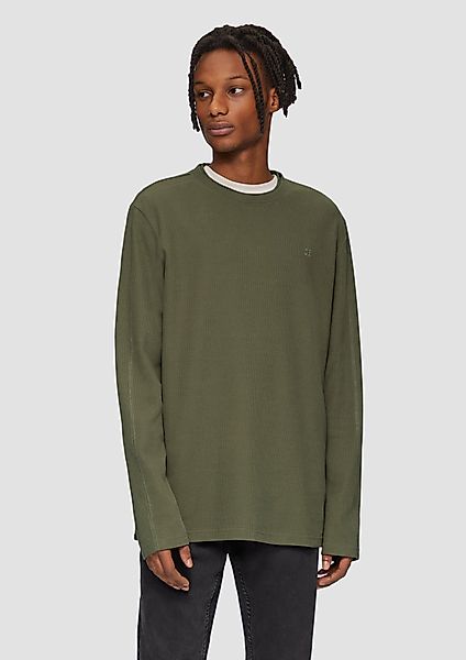 QS Langarmshirt Longsleeve mit Rippstruktur und günstig online kaufen