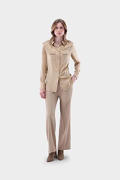 Taillierte Hemdbluse aus Seide mit Brusttaschen günstig online kaufen