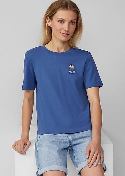 s.Oliver Kurzarmshirt T-Shirt aus Interlockjersey mit Frontprint günstig online kaufen