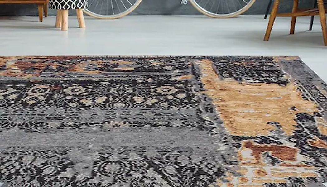 my home Teppich »Cara«, rechteckig, 8 mm Höhe, Vintage Design, Wohnzimmer günstig online kaufen