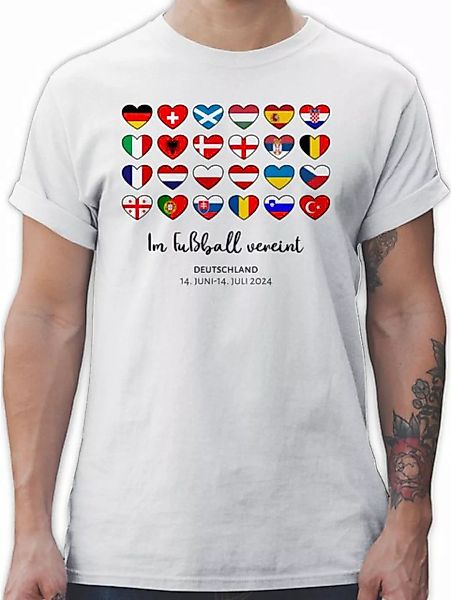 Shirtracer T-Shirt Deutschland EM 2024 Länder Herzen - Im Fußball vereint, günstig online kaufen