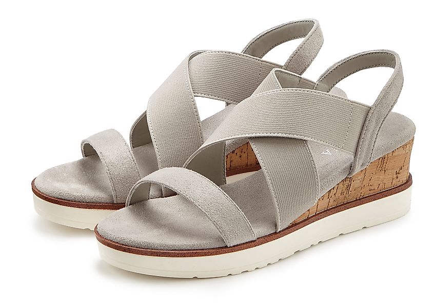 LASCANA Sandalette "Sommerschuh" Sandale, Sommerschuh mit Keilabsatz und el günstig online kaufen