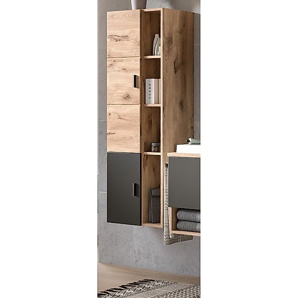 Inn.Furn Midischrank Eiche Grau Matt 48 cm Hängend Oderzo günstig online kaufen