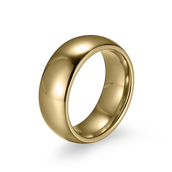 Zeeme Fingerring Edelstahl gelb-vergoldet 8mm breit günstig online kaufen