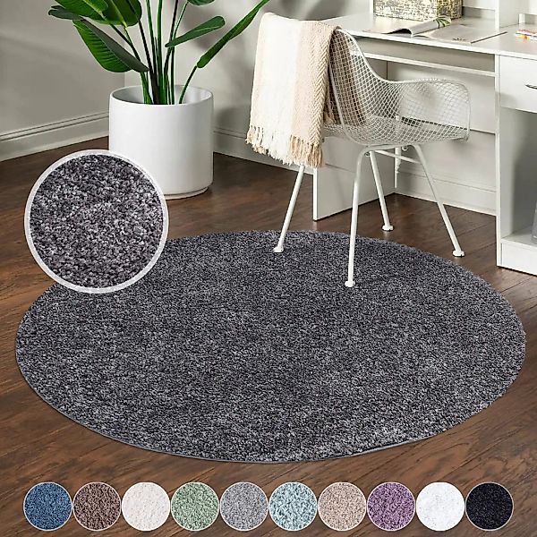 Carpet City Hochflor-Teppich "City Shaggy" rund 30 mm Höhe Teppich Langflor günstig online kaufen