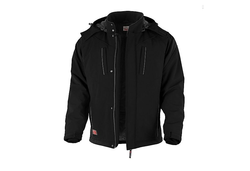 Qualitex Workwear Winterjacke Softshelljacke "PRO" schwarz, Gr. XXL günstig online kaufen
