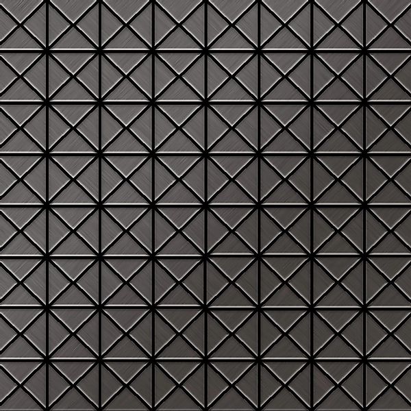 ALLOY Mosaik Fliese Massiv Metall Titan Gebürstet Dunkelgrau 1,6mm Stark De günstig online kaufen
