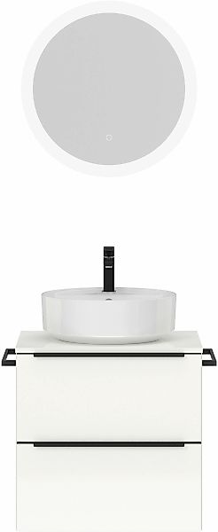 nobilia Badmöbel-Set "Alvene", (2 St., vormontiert, mit Soft-Close), Hochgl günstig online kaufen