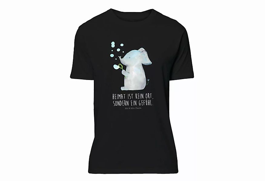 Mr. & Mrs. Panda T-Shirt Elefant Seifenblasen - Schwarz - Geschenk, Gefühl. günstig online kaufen