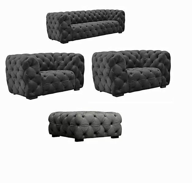 Fun Möbel Polstergarnitur Sofaset Designersofa NATALIE 3-1-1 in Stoff inkl. günstig online kaufen