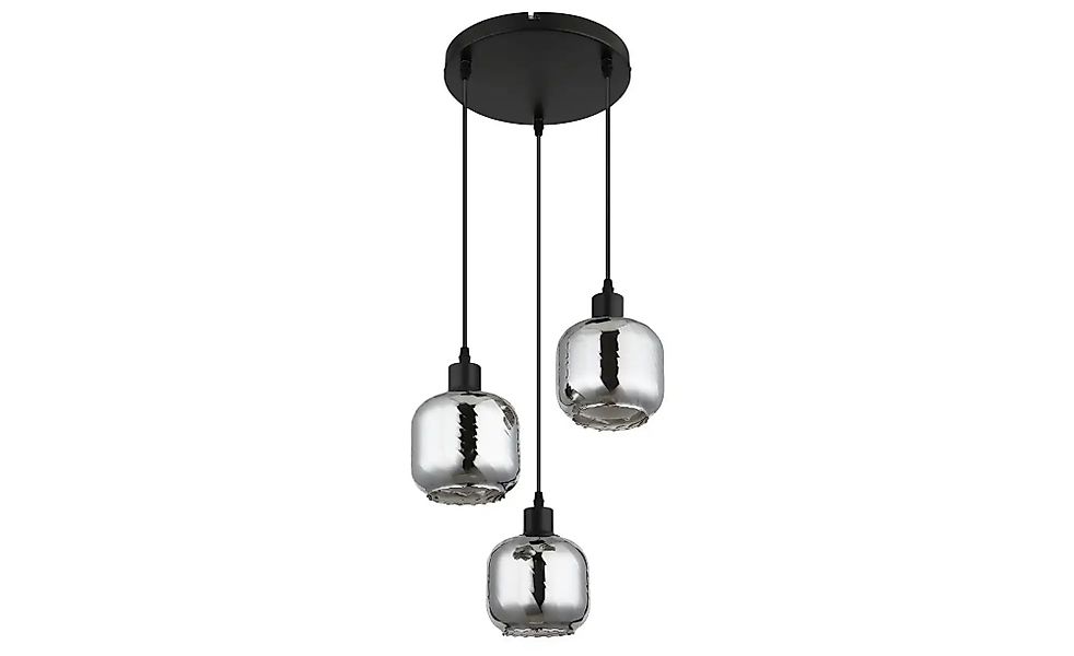 Hängelampe Xia, Ø 35 cm, rauchgrau, 3-flg., Glas günstig online kaufen