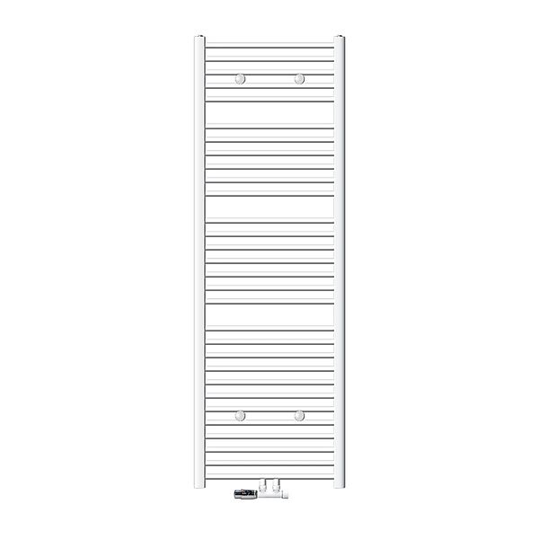 ECD Germany Badheizkörper 600x1800 mm Weiß Gebogen mit Anschlussgarnitur Ec günstig online kaufen