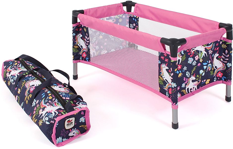 CHIC2000 Puppenbett Puppen-Reisebett, Einhorn, mit Tragetasche günstig online kaufen