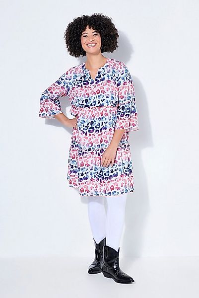 Angel of Style Jerseykleid Kleid A-Linie Leostreifen farbige Zierrüschen günstig online kaufen