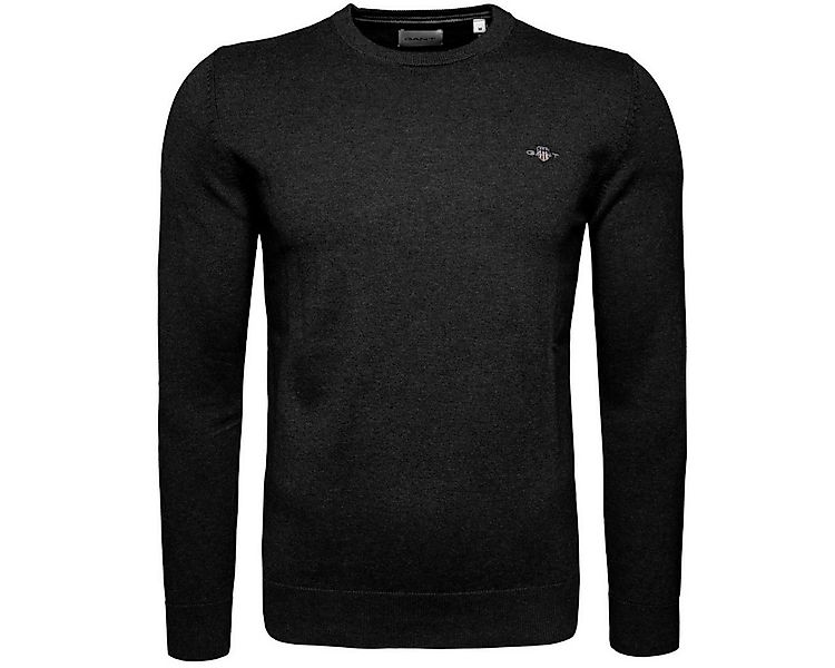 Gant Rundhalspullover Classic Cotton C-Neck Herren Hoodie, Sweatshirt, Pull günstig online kaufen