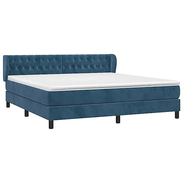 vidaXL Boxspringbett mit Matratze Dunkelblau 160x200 cm Samt 3127683 günstig online kaufen