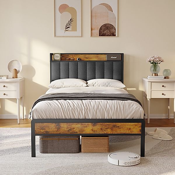 Bealife Polsterbett Einzelbett,Bettgestell mit Kopfteil,Holzbett mit günstig online kaufen