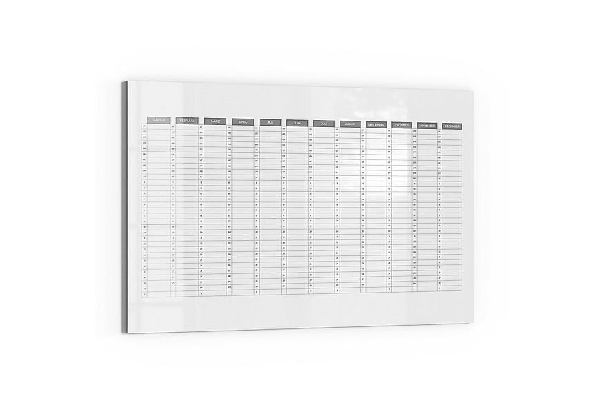 DEQORI Magnettafel 'Jahresplaner Weiß (DE)', Whiteboard Pinnwand beschreibb günstig online kaufen