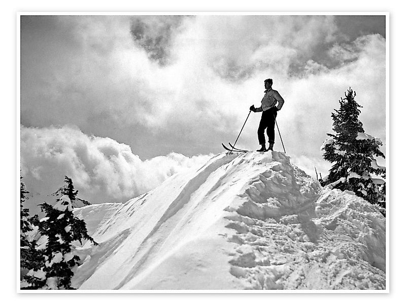 Posterlounge Wandbild Skifahrer auf dem Mount Hood, USA, 1936, Vintage Ski günstig online kaufen
