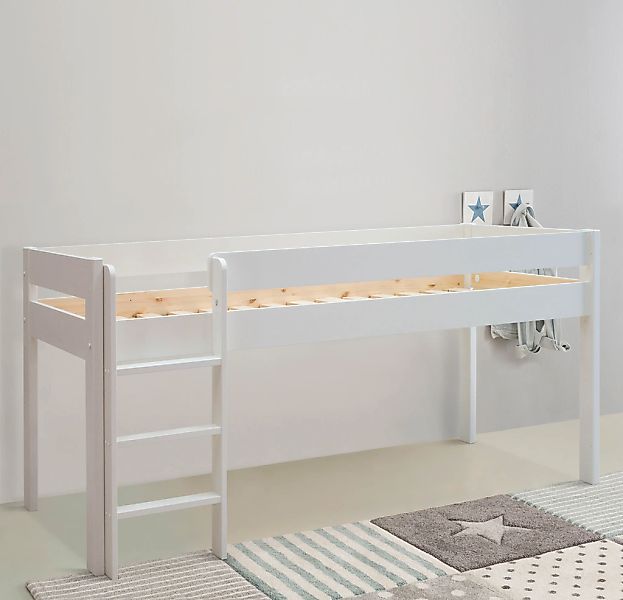 OTTO home Hochbett ""ROBIN " Massivholz, viel Stauraum, seitenverkehrt mont günstig online kaufen