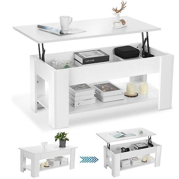 WILGOON Couchtisch Höhenverstellbarer Kaffeetisch 100 x günstig online kaufen