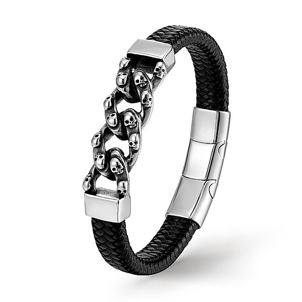 UNIQAL.de Lederarmband Herren Skull „ACE OF günstig online kaufen
