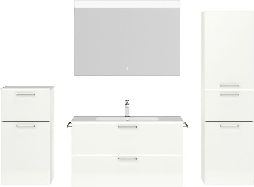 nobilia Badmöbel-Set "Tolvina", (4 St., vormontiert, mit Soft-Close), Hochg günstig online kaufen