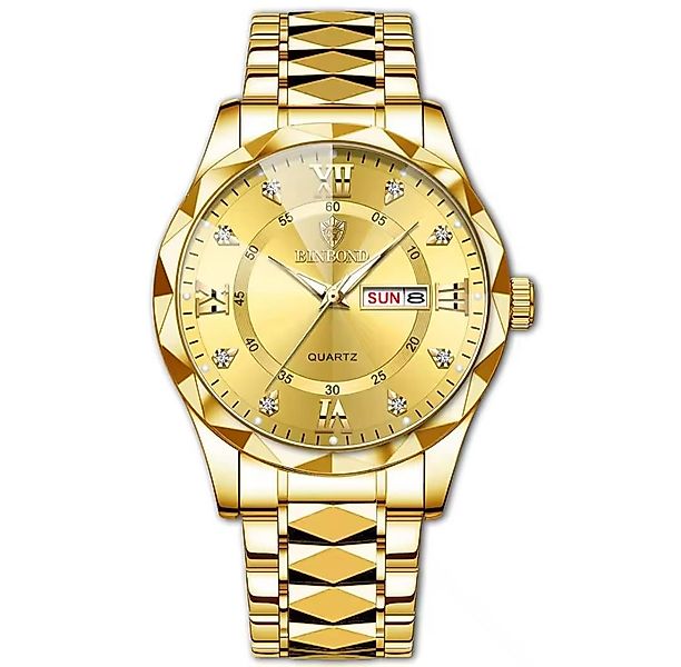 BinBond Quarzuhr Multifunktionsuhr Armbanduhr Chronograph Herrenuhr günstig online kaufen