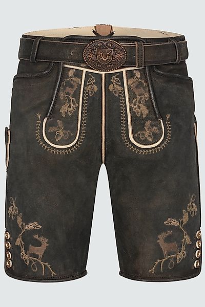 Lederhose Nero mit Gürtel günstig online kaufen