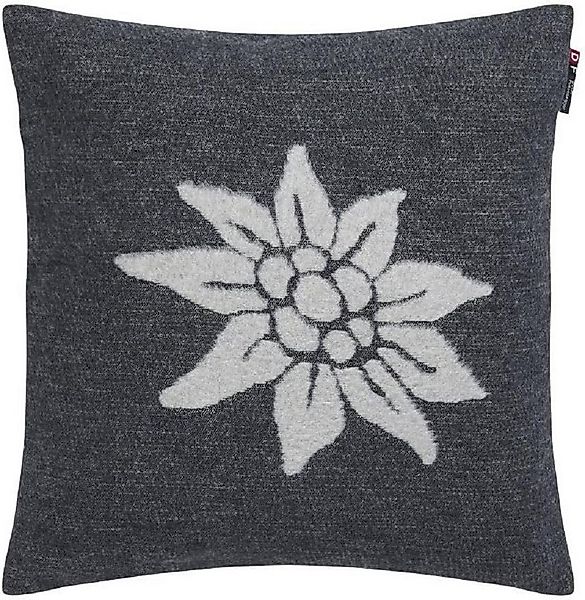 DAVID FUSSENEGGER Kissenhülle Kissenbezug Kissen Edelweiß anthrazit 40 x 40 günstig online kaufen