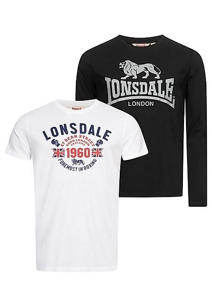 Lonsdale T-Shirt Lonsdale Herren T-Shirt und Langarmshirt Doppelpack FINTON günstig online kaufen