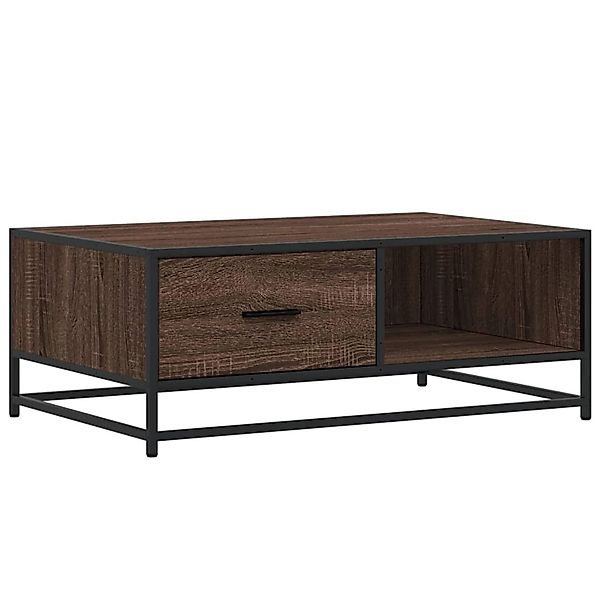 vidaXL Couchtisch Braun Eichen-Optik 90x57x35 cm Holzwerkstoff Metall 84875 günstig online kaufen