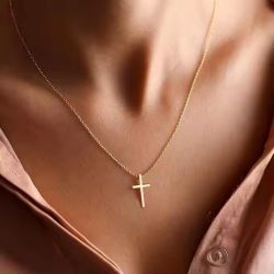 Runde Perlé Kette mit Anhänger minimalistische günstig online kaufen