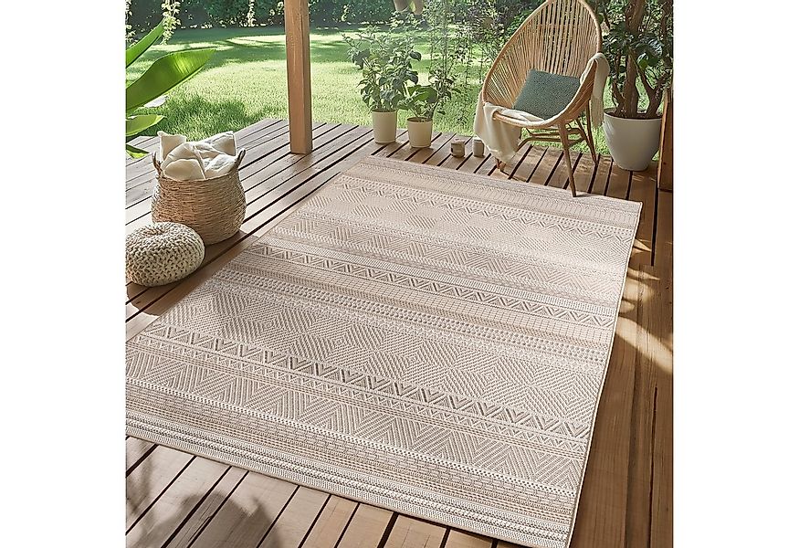 SIMPEX24 Outdoorteppich Boho Design, Läufer, Höhe: 5 mm, Outdoor Teppich We günstig online kaufen