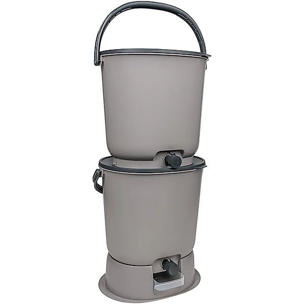 Skaza Biomülleimer Bokashi Essential  2er Set Hellgrau günstig online kaufen
